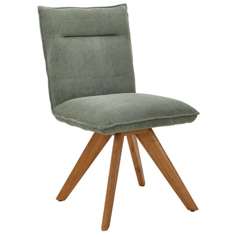 Stuhl in Holz, Textil Waldgr&uuml;n