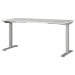 XXXLutz Lauterach - Ihr M&ouml;belhaus bei Bregenz Schreibtisch 160/80/72-118 cm Silberfarben, Hellgrau elektrisch h&ouml;henverstellbar