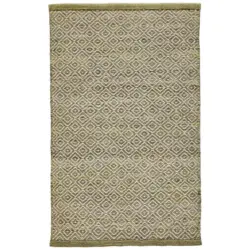 Handwebteppich 70/130 cm Jupiter Gr&uuml;n