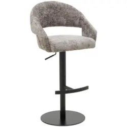 Barhocker in Grau, Schwarz