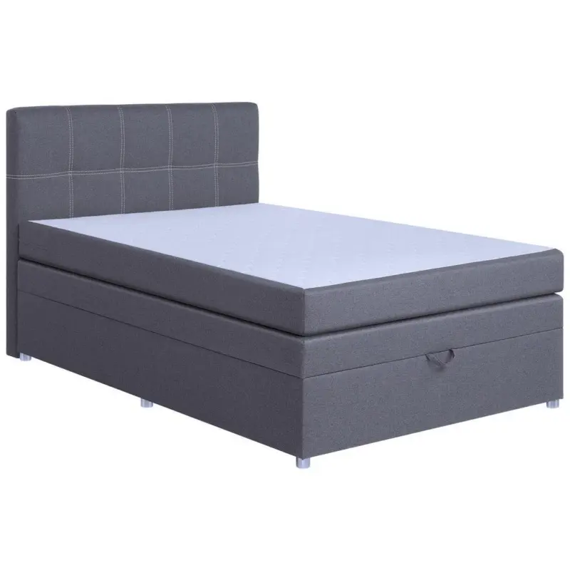 Boxspringbett Royal 140x200 Hellgrau