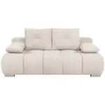 M&ouml;belix Boxsprinsofa mit Bettkasten Webstoff creme, B:206cm