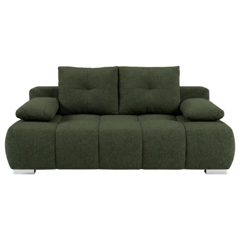 Boxspringsofa mit Bettkasten Webstoff wintermoos, B: 206