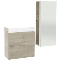 Garderobe 2-teilig in 184/194/42,6 cm