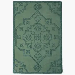 Wollteppich 140/200 cm Pastellblau