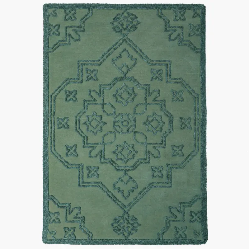 Wollteppich 140/200 cm Pastellblau