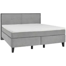 Boxspringbett 200/200 cm in Taupe