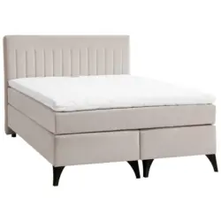 Boxspringbett 140/200 cm in Graubraun