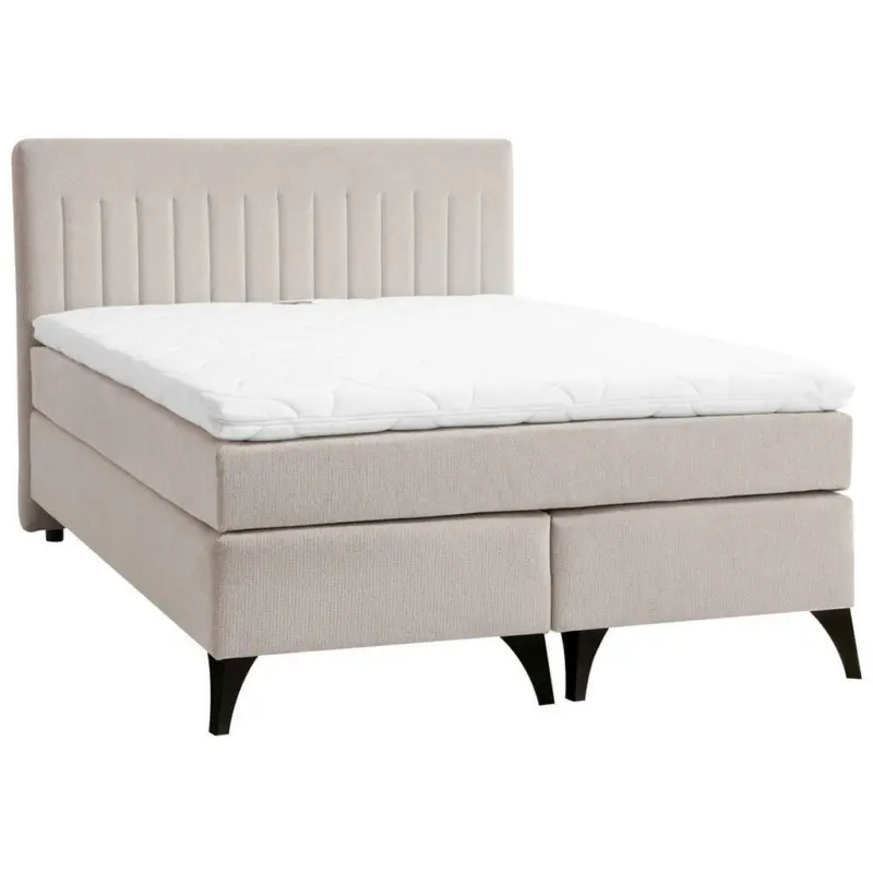 Boxspringbett 140/200 cm in Graubraun