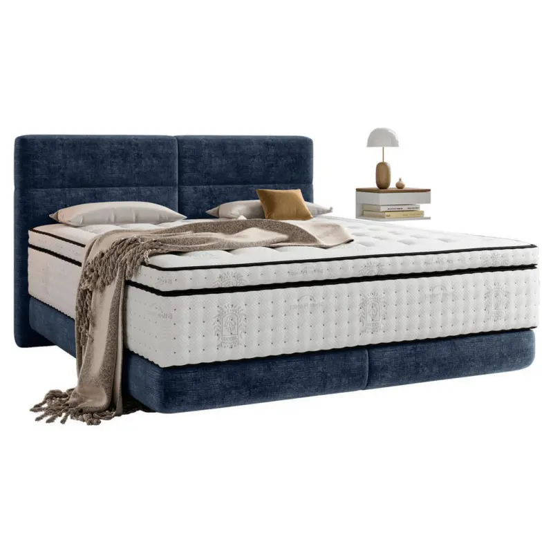 Boxspringbett 180/200 cm in Blau