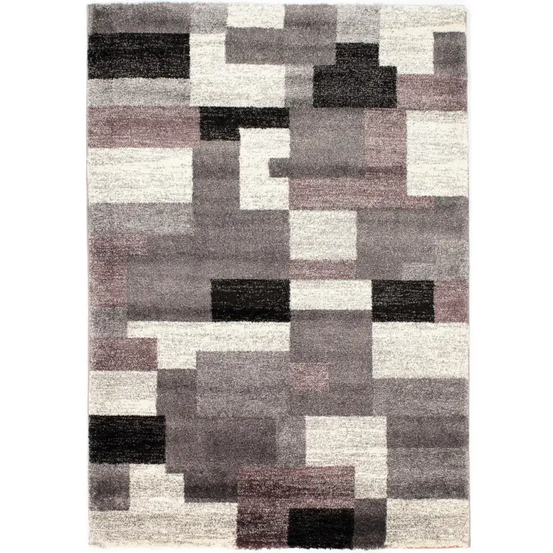 Webteppich 240/290 cm Astor Grid Grau, Flieder