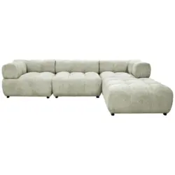 Ecksofa ZAK in Boucl&eacute; Beige 280/186 cm