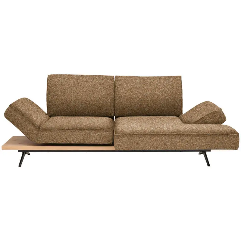 Ecksofa in Chenille Cognac 240/132 cm