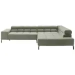 XXXLutz Lauterach - Ihr M&ouml;belhaus bei Bregenz Ecksofa in Cord Dunkelgr&uuml;n 321/216 cm