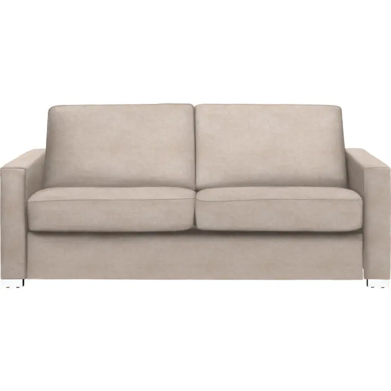 Schlafsofa in Flachgewebe Sandfarben