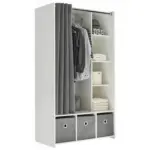 XXXLutz Lauterach - Ihr M&ouml;belhaus bei Bregenz Offener Kleiderschrank 100/180/50 cm in Grau, Wei&szlig;