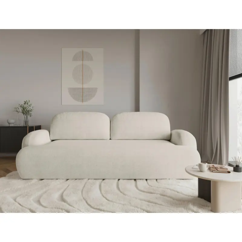 3-Sitzer-Sofa Sevilla Plus in Boucl&eacute; Creme
