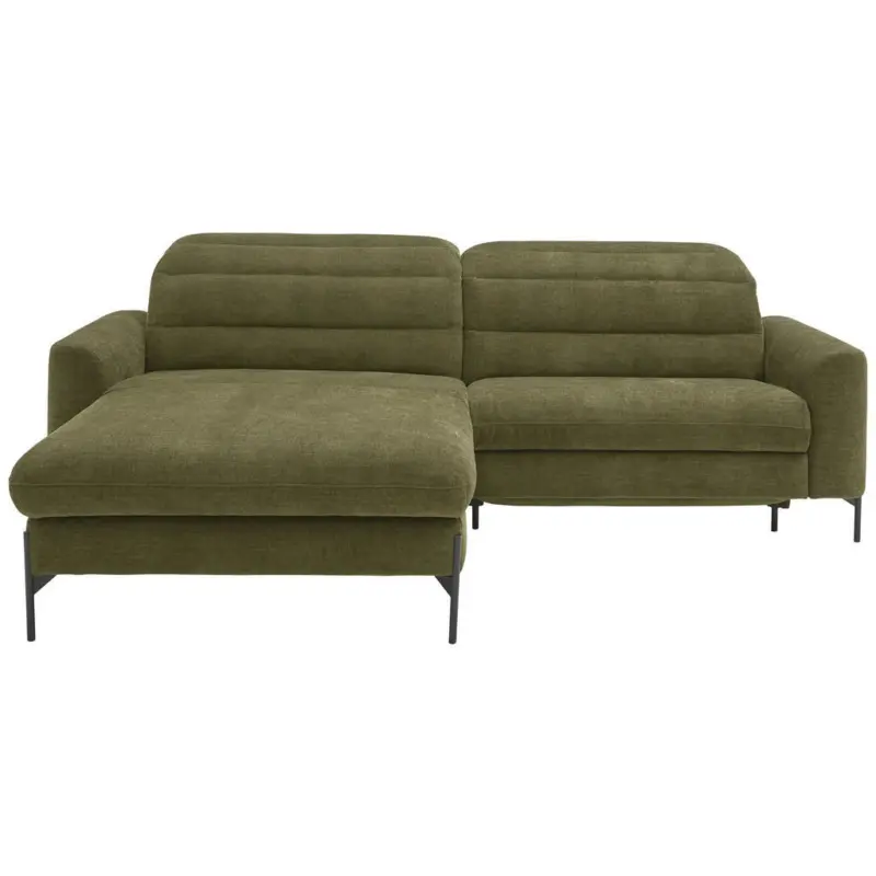 Ecksofa Atlanta 2.0 in Flachgewebe Olivgr&uuml;n 191/252 cm