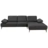 Ecksofa 16580 Sprint in Mikrofaser Dunkelgrau 298/176 cm