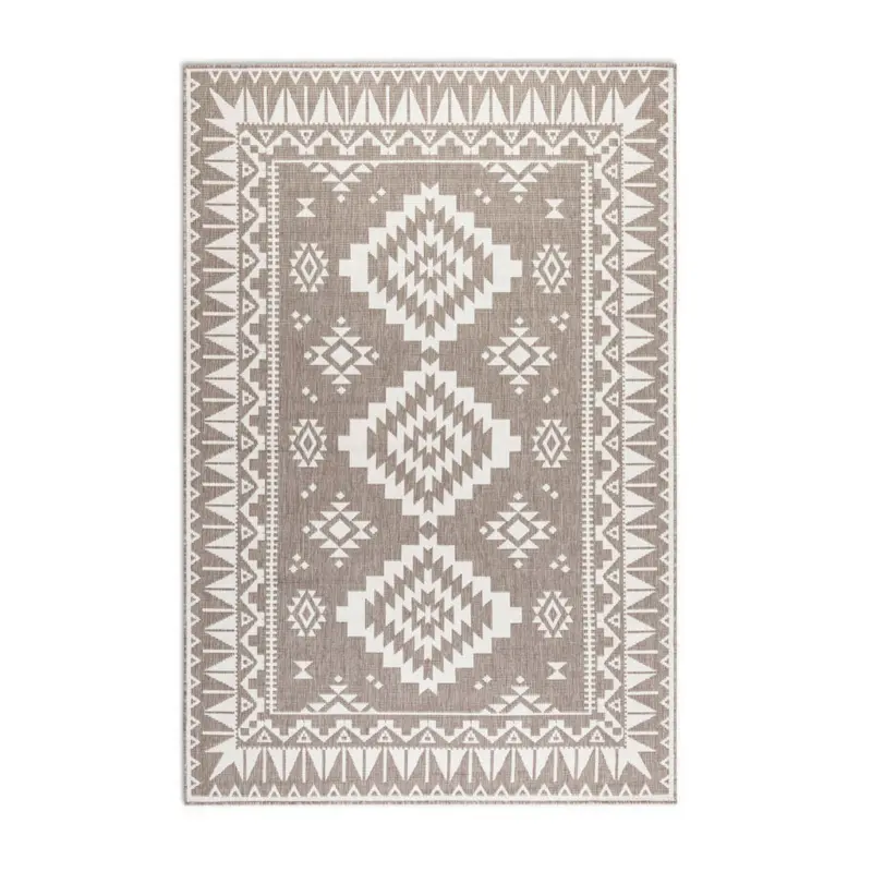 Outdoorteppich 160/230/230 cm Gemini Wei&szlig;, Cappuccino