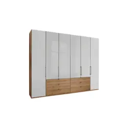 Faltt&uuml;renschrank in Wei&szlig;, Eiche Bianco