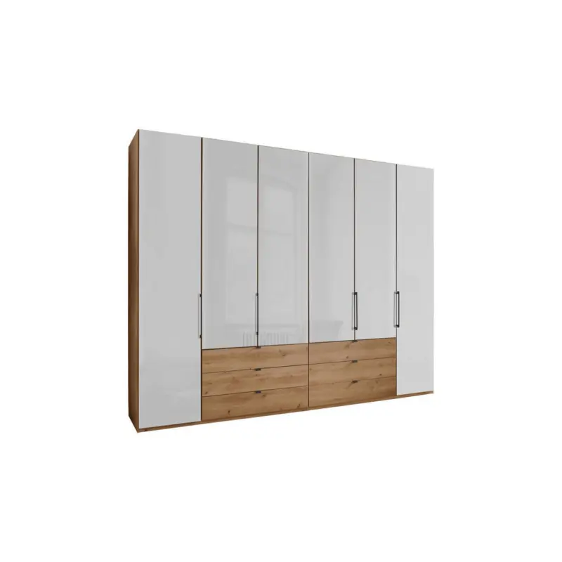 Faltt&uuml;renschrank in Wei&szlig;, Eiche Bianco