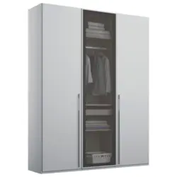 Dreht&uuml;renschrank in Grau, Hellgrau