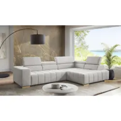 Ecksofa Elias in Chenille Beige 307/201 cm