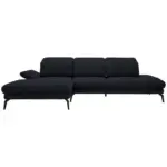 XXXLutz Lauterach - Ihr M&ouml;belhaus bei Bregenz Ecksofa in Chenille Dunkelblau 180/289 cm