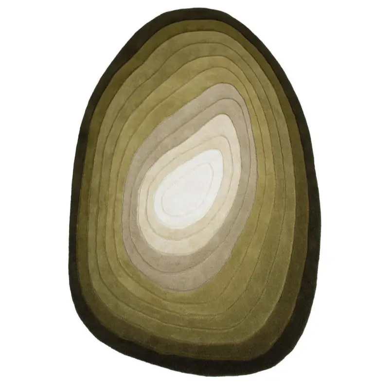 Wollteppich 200/290 cm Gr&uuml;n