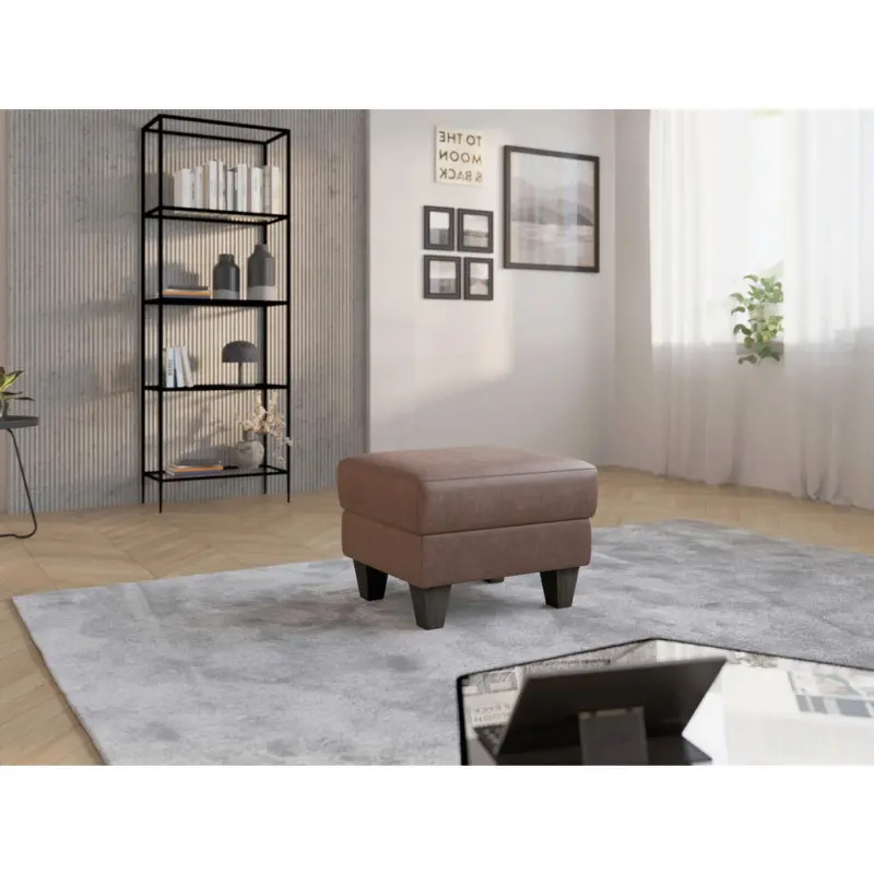 Hocker in Textil Haselnussfarben