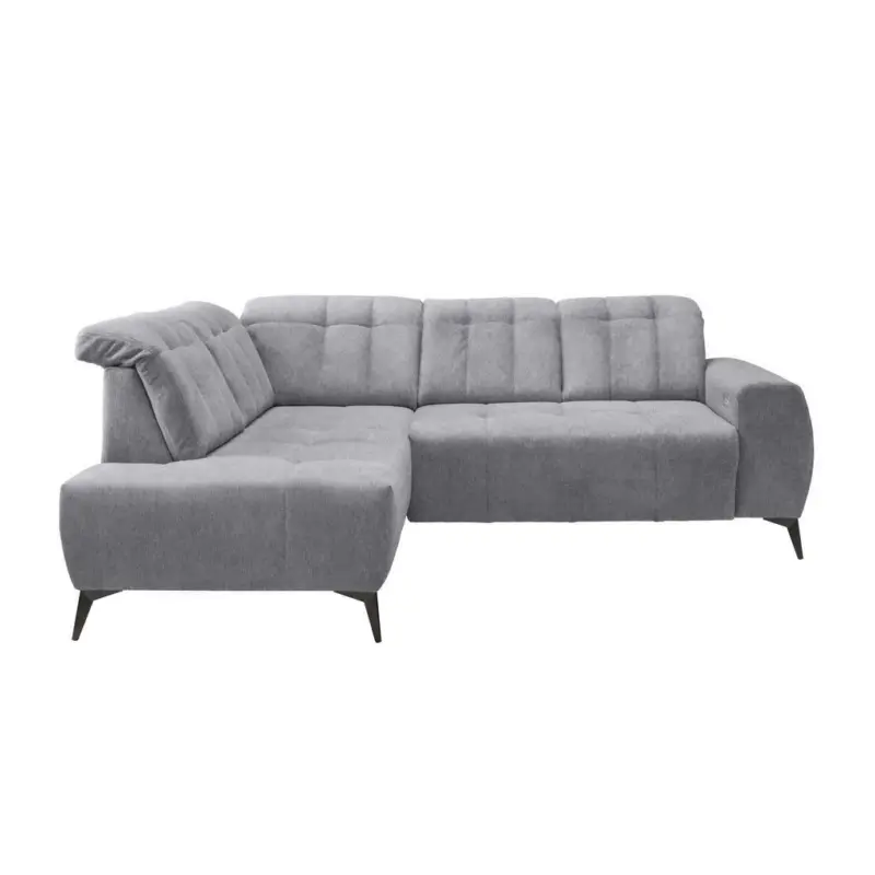 Ecksofa in Mikrofaser Hellgrau