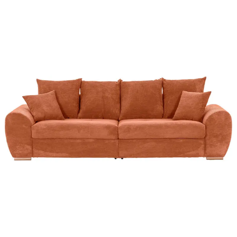 Bigsofa in Cord Rostfarben