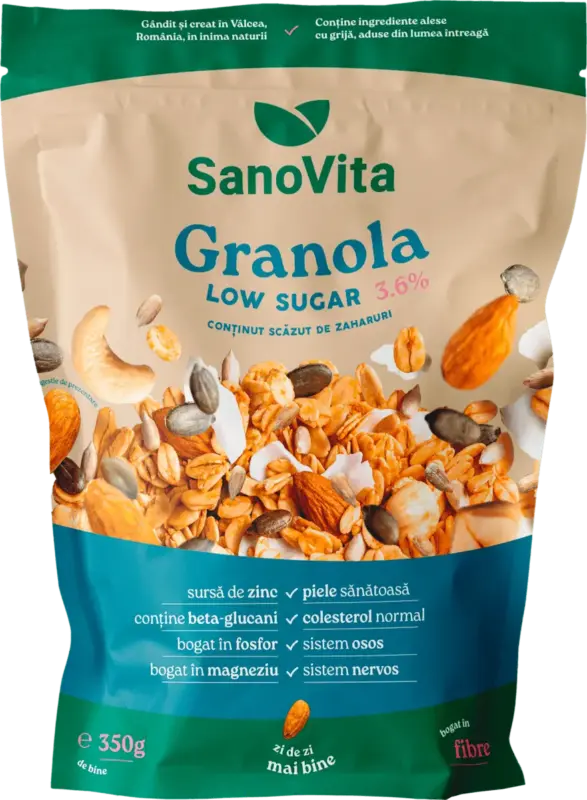 Granola cu conținut scăzut de zahăr