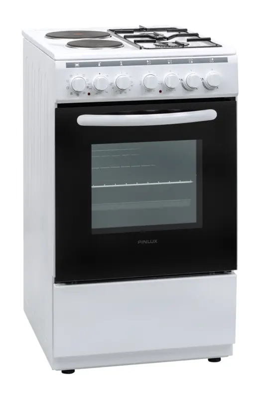 Готварска печка (ток/газ) Finlux FXC 522M , 2 газ 2ток , Бял