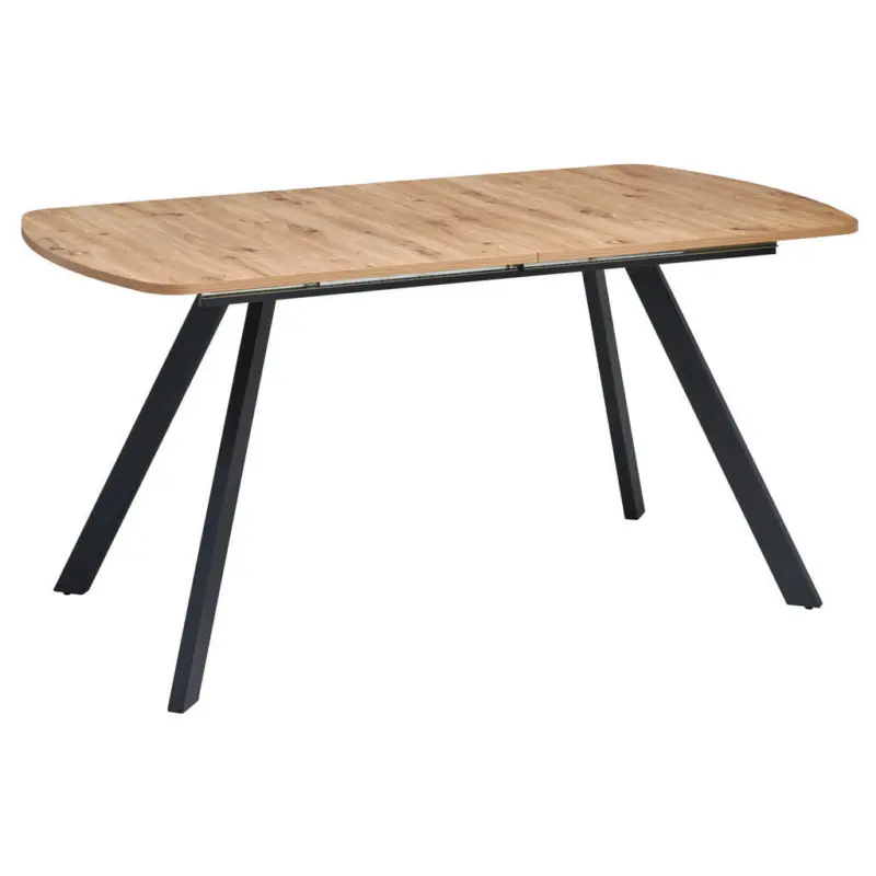 Esstisch 160-200/90/75 cm Nachbildung Metall, Holzwerkstoff ausziehbar rechteckig Eiche Artisan