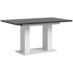 Esstisch 150-190/90/76 cm Nachbildung Holzwerkstoff ausziehbar rechteckig Grau
