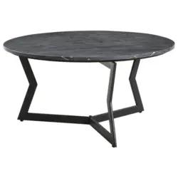 Couchtisch in Metall, Stein 80/80/40 cm
