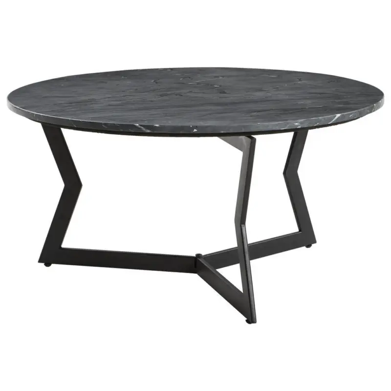 Couchtisch in Metall, Stein 80/80/40 cm