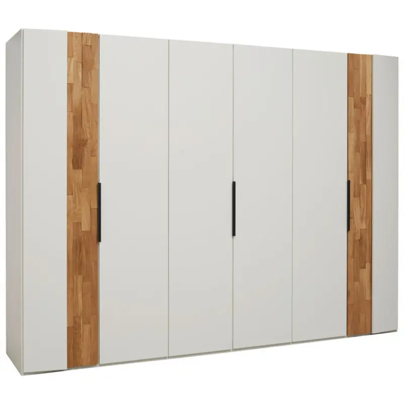 Dreht&uuml;renschrank in Wei&szlig;, Wildeiche