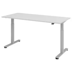 Schreibtisch 180/80/72-119 cm Grau elektrisch h&ouml;henverstellbar