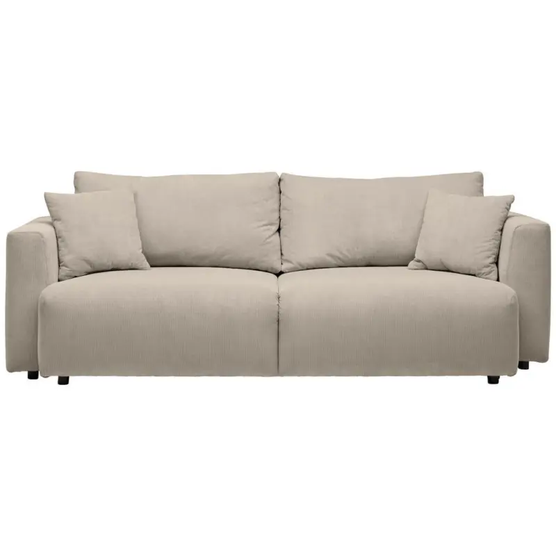 Schlafsofa in Cord Beige