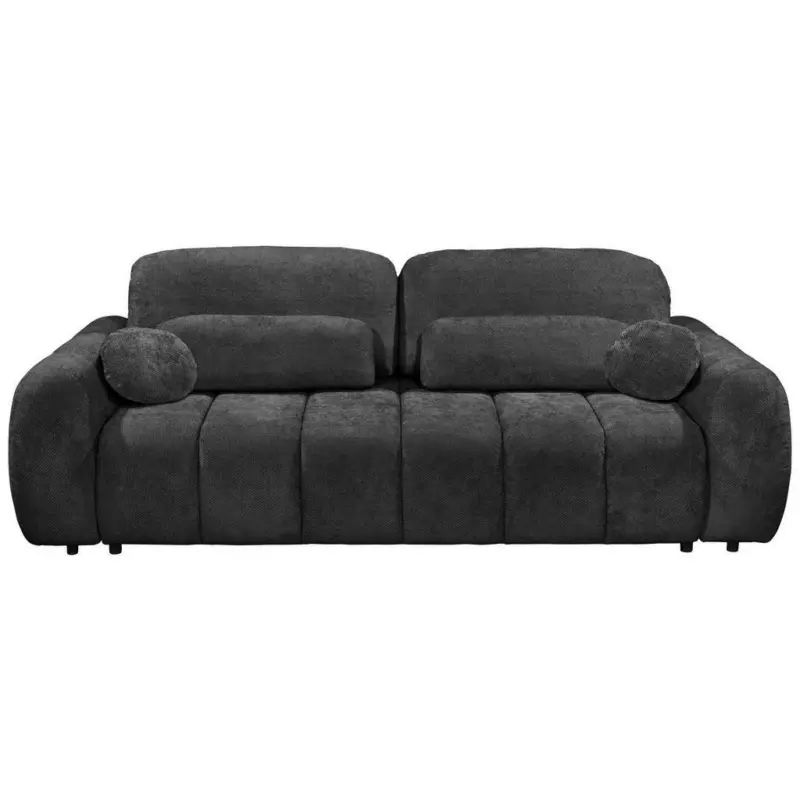 Schlafsofa in Webstoff Schwarz