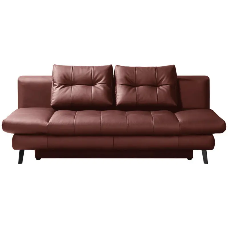 Schlafsofa Liane in Echtleder Bordeaux