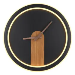 Wanduhr Sussy Opal, Schwarz, Dunkelbraun