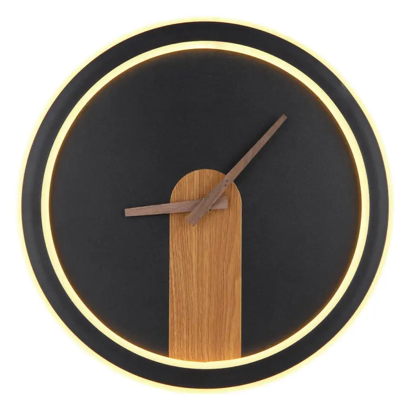 Wanduhr Sussy Opal, Schwarz, Dunkelbraun