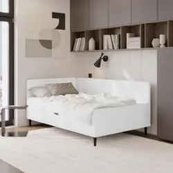 Boxbett 120/200 cm in Creme