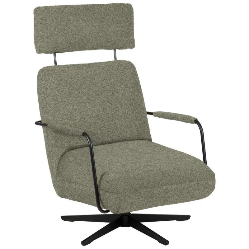Sessel in Flachgewebe, Boucl&eacute; Greige
