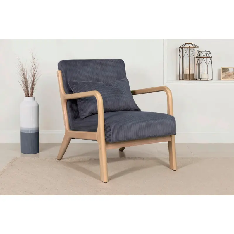 Sessel in Cord Grau