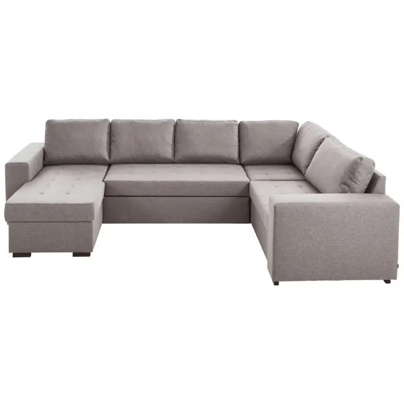 Wohnlandschaft in Webstoff Beige